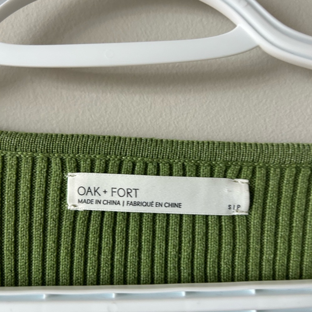 Green Ribbed Long Sleeve Top - Picture 3 of 3